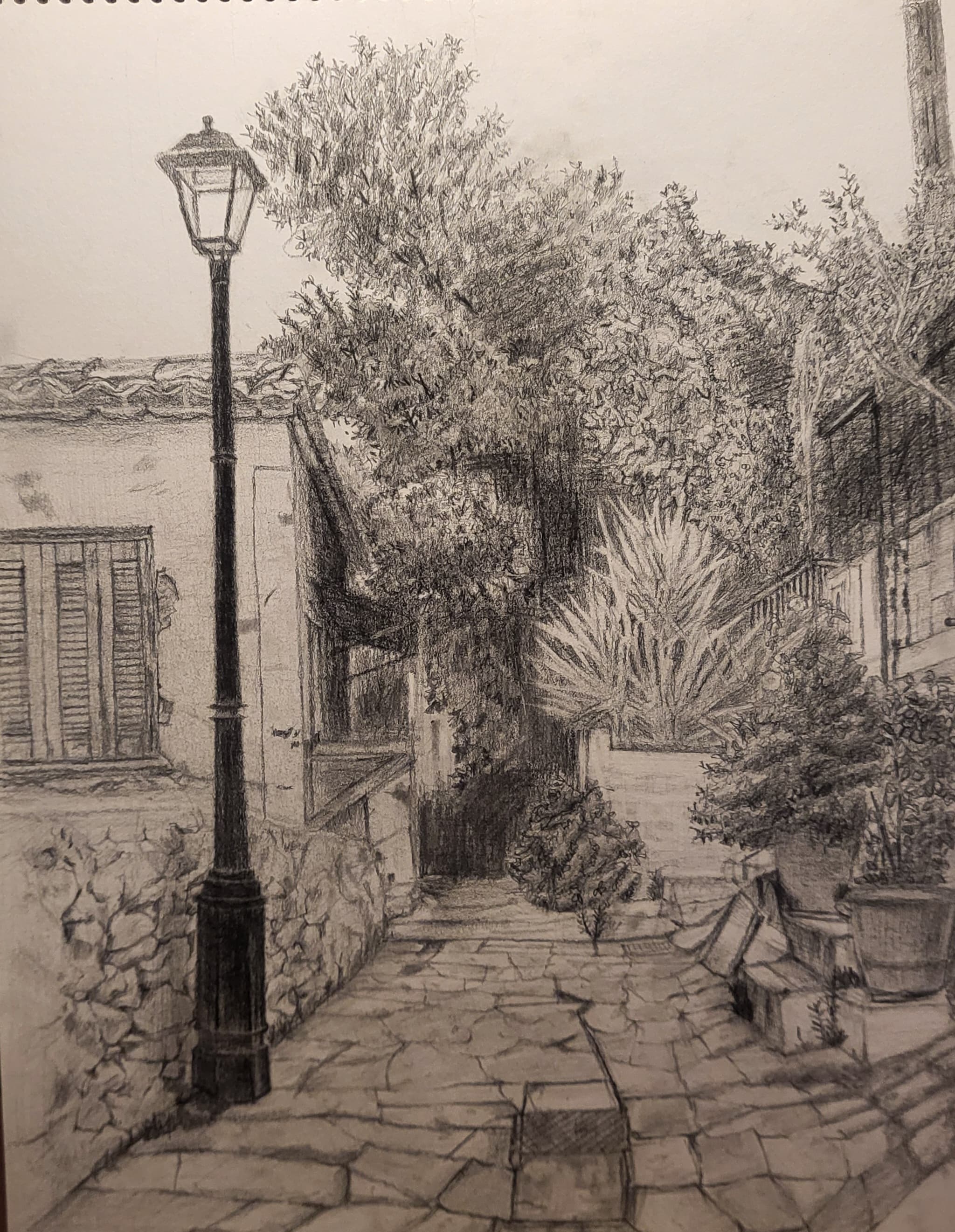 가로등 있는 골목길